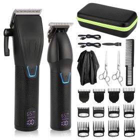 Cordless Clipper Trimmer Set for Men Electric Barber Clipper Hair Cutting Combo Set Beard T Outliner Shaver Trimmers Haircut Grooming Kit