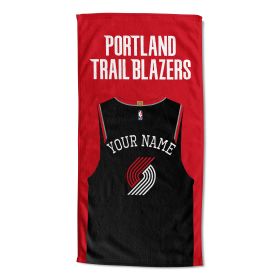 [Personalization Only] OFFICIAL NBA Jersey Personalized Beach Towel - Portland Trail Blazers