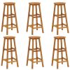 Bar Stools 6 pcs Solid Acacia Wood