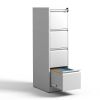 4 Drawer Metal Vertical File Cabinet with Lock Office Home Steel Vertical File Cabinet for A4 Legal/Letter Size