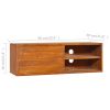 Wall-mounted TV Stand 70.9"x11.8"x11.8" Solid Wood Teak