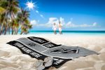 [Personalization Only] OFFICIAL NHL Colorblock Personalized Beach Towel - Los Angeles Kings