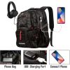 OPACK Extra Large RFID-Safe Travel Black Backpack Unisex TSA Friendly