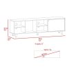 TV Stand for TV´s up 70" Estocolmo, Four Open Shelves, White Finish