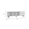 TV Stand for TV´s up 70" Estocolmo, Four Open Shelves, White Finish