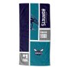 [Personalization Only] OFFICIAL NBA Colorblock Personalized Beach Towel - Charlotte Hornets