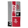 [Personalization Only] OFFICIAL NBA Colorblock Personalized Beach Towel - Houston Rockets