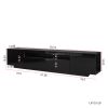 TV Cabinet Wholesale, Black TV Stand with Lights, Modern LED TV Cabinet with Storage Drawers, Living Room Entertainment Center Media