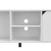 TV Stand for TV´s up 70" Estocolmo, Four Open Shelves, White Finish