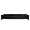 TV Cabinet Wholesale, Black TV Stand with Lights, Modern LED TV Cabinet with Storage Drawers, Living Room Entertainment Center Media