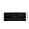 U-Can Modern, Stylish Functional TV stand with Color Changing LED Lights, Universal Entertainment Center, Black