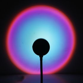 Sunset Projection Lamp Sunset Projector Night Light Wall Decoration Lighting (Option: rainbow-5V)