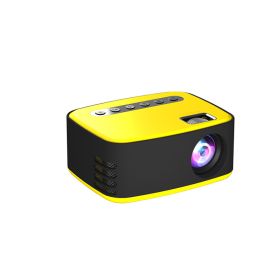 Mini Mini Projector Home Portable 1080P HD Small Projector (Option: Yellow-US)