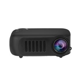 Mini Portable Projector 800 Lumens Eye-Care 1080p LCD 50,000 Hours Lamp Life Home Cinema Video Projector (Option: Full black-UK)