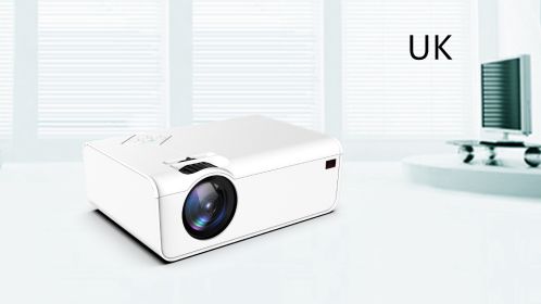 Home Office Android Smart HD Micro Joy Projector (Option: White-Smart AI-UK)