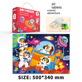 Gift Box Portable Puzzle Early Education Educational Toys (Option: 60 Cosmic Adventure)