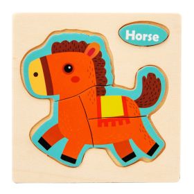 Three-dimensional Cartoon Pattern Puzzle Toy (Option: Pony)