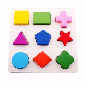 Children's Shape Recognition Board Educational Toys Montessori Puzzle Equal Points 3D Puzzle Model Puzzle (Option: Shape1)