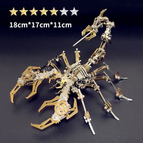 Steel Scorpion King Color 3D Puzzle Model Metal Toy (Option: Gold Scorpion Diy)