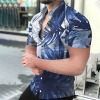 New European and American men's shirts 3D digital printing shirts