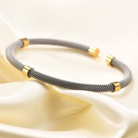 3 Colors lockable Braclets Bangles For Women Hot Selling Brand Jewelry 316L Stainless Steel Bracelet and Bangle Adjustable (Metal Color: SU1267SG)