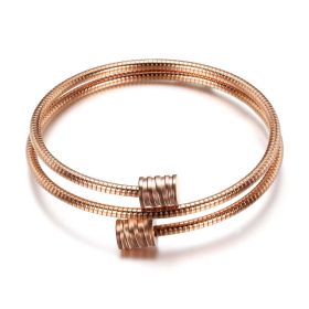 3 Colors lockable Braclets Bangles For Women Hot Selling Brand Jewelry 316L Stainless Steel Bracelet and Bangle Adjustable (Metal Color: 6)