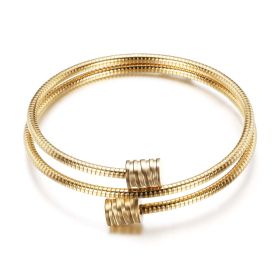 3 Colors lockable Braclets Bangles For Women Hot Selling Brand Jewelry 316L Stainless Steel Bracelet and Bangle Adjustable (Metal Color: 5)