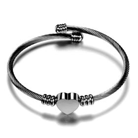 3 Colors lockable Braclets Bangles For Women Hot Selling Brand Jewelry 316L Stainless Steel Bracelet and Bangle Adjustable (Metal Color: 10)