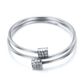 3 Colors lockable Braclets Bangles For Women Hot Selling Brand Jewelry 316L Stainless Steel Bracelet and Bangle Adjustable (Metal Color: 4)