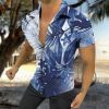 New European and American men's shirts 3D digital printing shirts