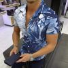 New European and American men's shirts 3D digital printing shirts