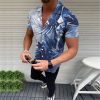 New European and American men's shirts 3D digital printing shirts