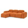 L-Shape Modular Sectional Sofa,DIY Combination,Teddy Fabric