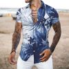 New European and American men's shirts 3D digital printing shirts