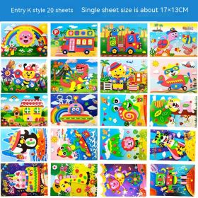 Creative Printed 3D Stickers For Children (Option: F)