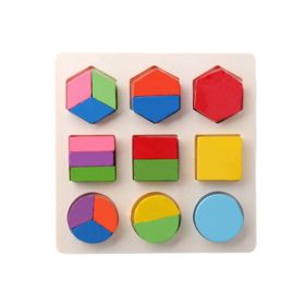 Children's Shape Recognition Board Educational Toys Montessori Puzzle Equal Points 3D Puzzle Model Puzzle (Option: Shape3)